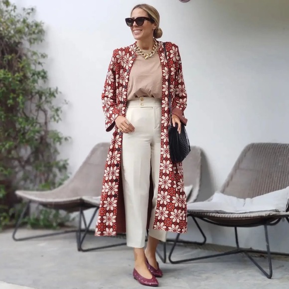 Zara Jackets & Blazers - NWT Zara long jacquard knit coat special edition